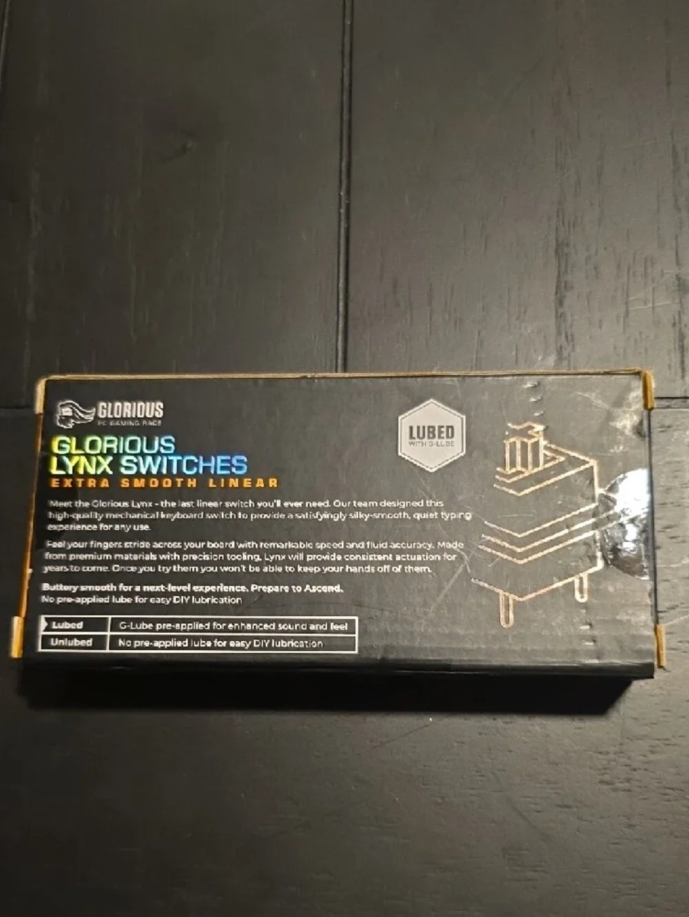 Glorious Lynx Switches - Black Holographic Box